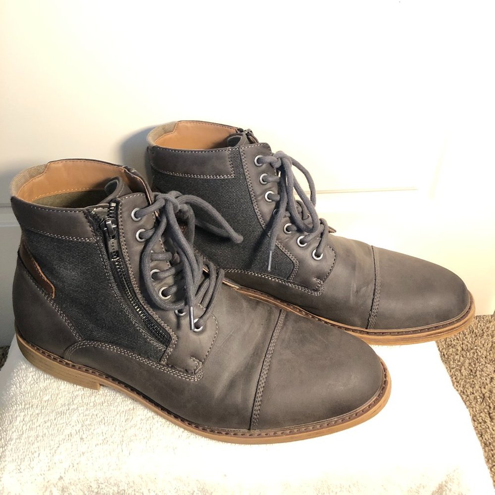 Mens casual leather boots
